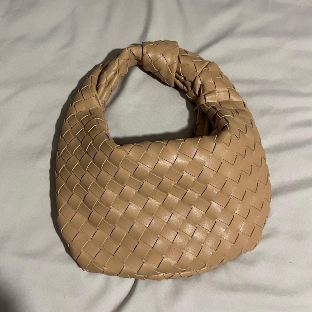 Tan Woven Handbag NWOT